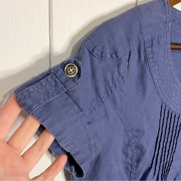 Pure Love by Jackpot 100% Organic Linen Periwinkle Dress. Size 38. - Picture 9 of 10